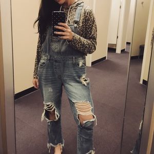 Distressed Overalls